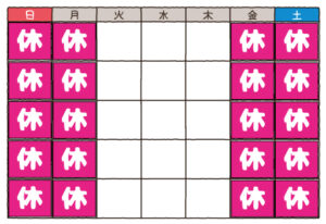新しい定休日